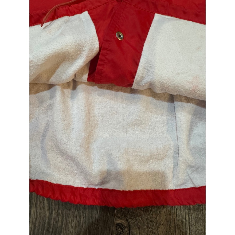 Sears Vintage Coach Jacket Red Nylon Snap‎ Front Lightweight Mens Size XL - Picture 6 of 10